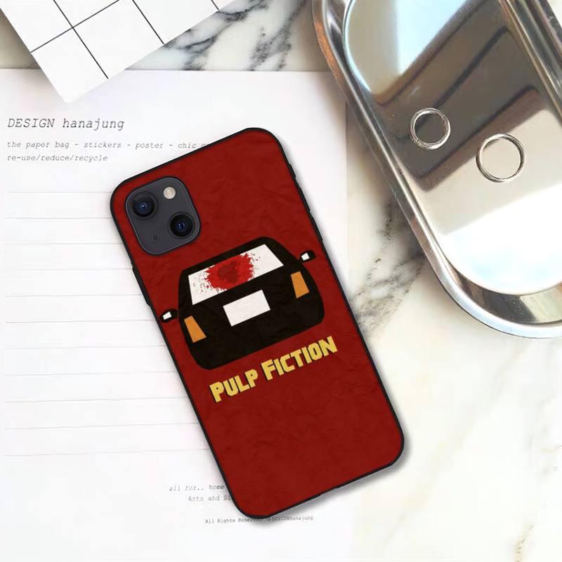 Funny Pulp Fiction Phone Case For iPhone 11 12 Mini 13 14 15 Pro XS Max X Plus SE XR Shell