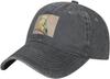 Pale Yellow Budgie Bird Picture Baseball Cap Washed Denim Casual Adjustable Hat for Men Women