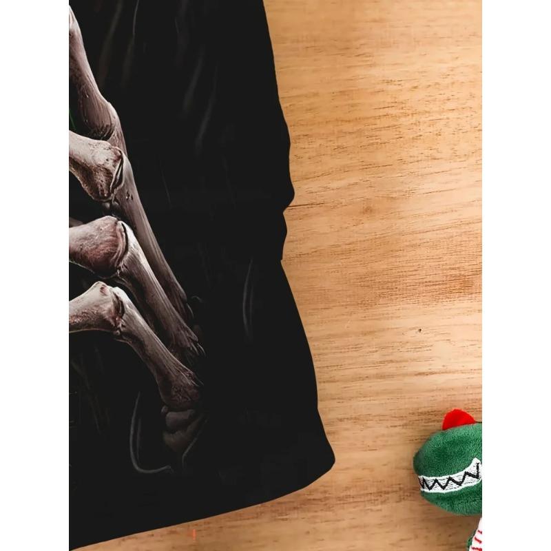 T-Shirt Men Punk Skull Digital 3D Prints Summer Casual Crew Neck Short Sleeves T-Shirt Harajuku Street Men's Clothing