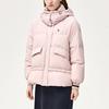 FILA Fleece Lined Loose Fit Hooded Down Jacket Women Outerwear Fleece-Pink F11W141911F-PK