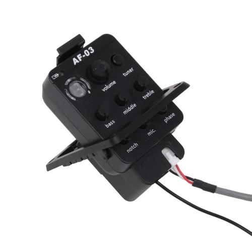 Yibuy Guitar Pickup, 8x5.5x4.5cm, Black Plastic, for Acoustic Guitar