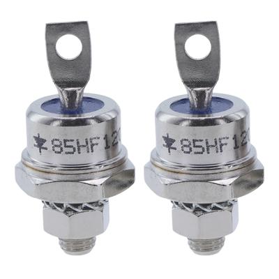 2Pc Stud Rectifier Diode 85A/70A/50A/40A/25A 1200V Positive Cathode/Negative Anode Stud Mount Diode Rectifier 25-85HF/HFR 120