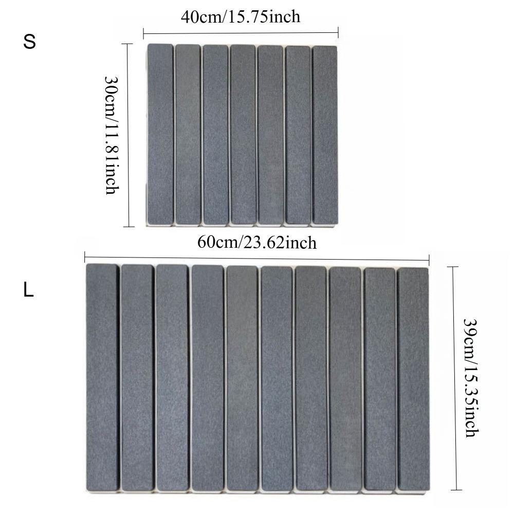 Dish Drying Mats Foldable Bath Mat Kitchen Counter Drying Mat Easy to Clean and Store for Dishes Bottles Cups Kitchen Utensils