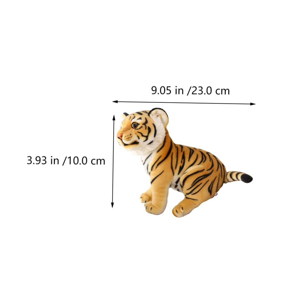 1 Piece Plush Toy Cub Toy Tiger Figure Small Decor Cute Mini Toy Mini Figure Soft Animal Doll Micro Toy Oversized Cartoon Bedroom Decoration