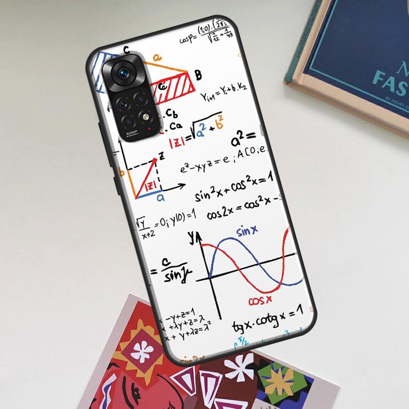 Physics Science Maths Formula Case For Xiaomi Redmi Note 13 Pro 14 Pro 12 11 9 10 10S 11S 12S Redmi 14C 13C 10C 12C Cover