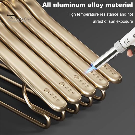 Curved Clothes Hanger Max Load Bearing Anti-rust Aluminum Alloy Windproof Smooth Strong Non-Slip Suit Coat Clothing Driying Rack Wardrobe Organizer