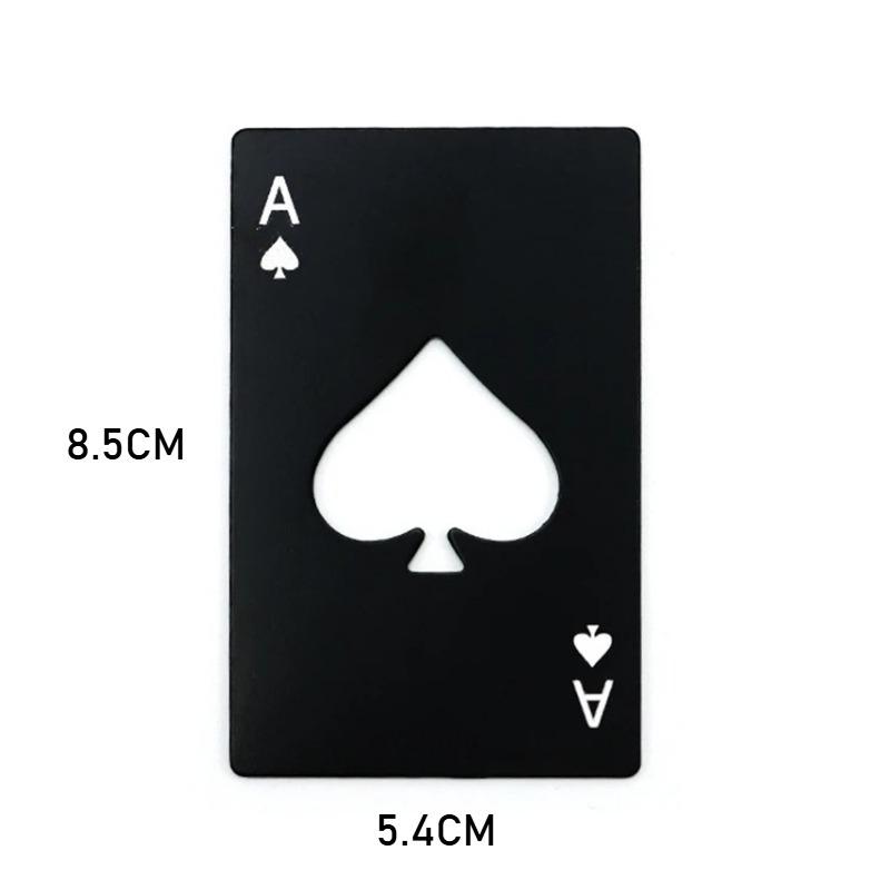 1-10PCS Stainless Steel Spades Bottle Opener Playing Card Credit Card Size Portable Beer Wine Bar Tool Accessories