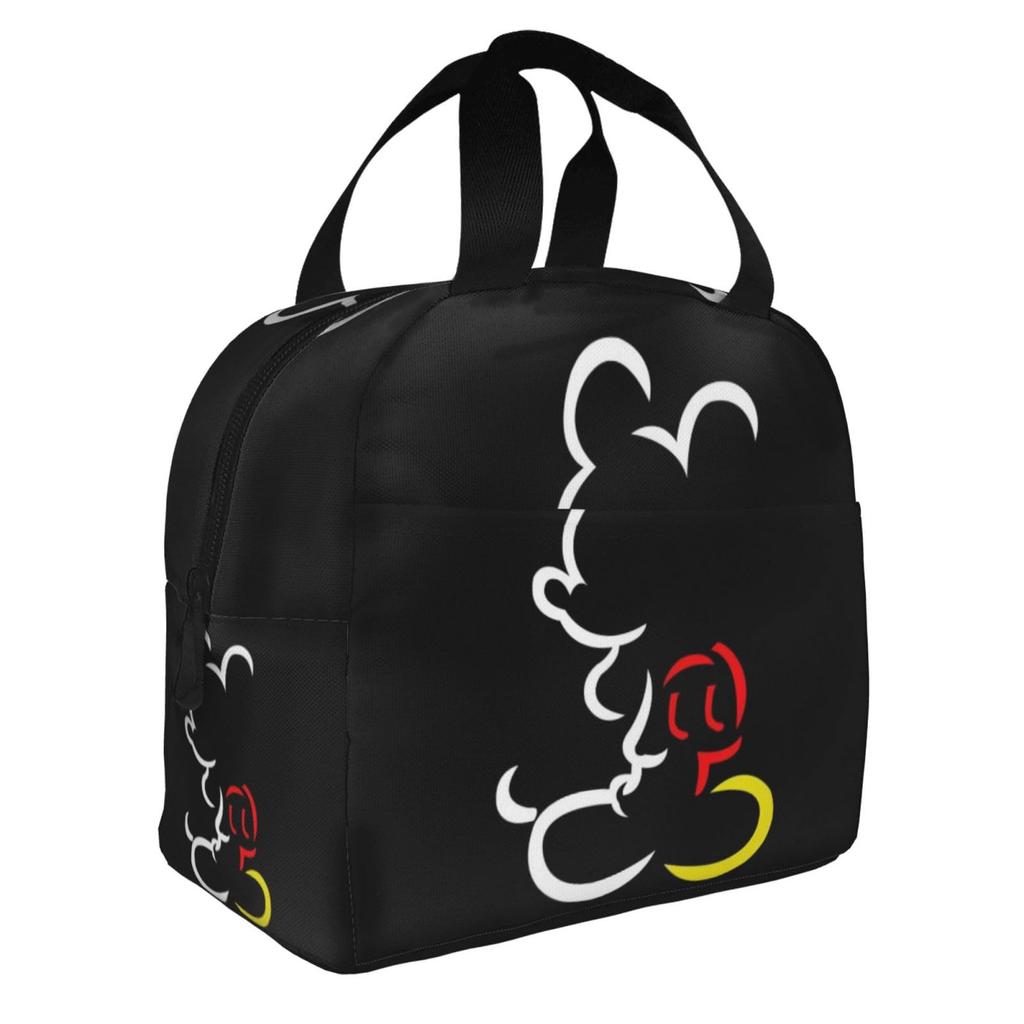 Mickey Mouse lunch bag with a zipper This portable insulated lunch bag features a soft cooler bag and a stylish clasp a great tote bag for or any