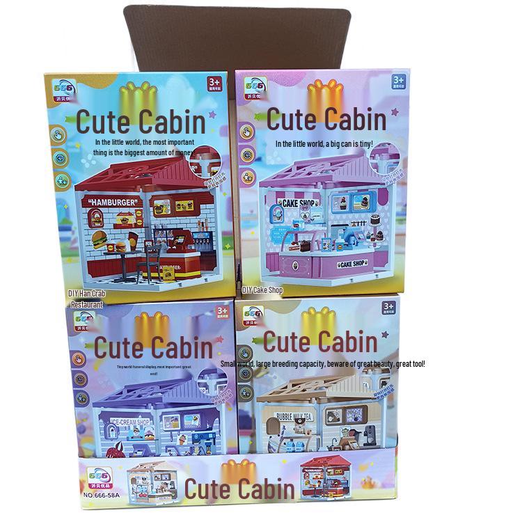 Illuminated Educational Cabin Building Toy Set for Kids