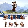 2D Funny Big Mouth Horse RearView Mirror Pendant Auto Interior Car Realistic Animal Hanging Ornament Car Interior  Accessories