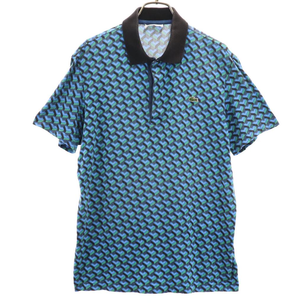 LACOSTE made in Japan Overall handle Short sleeve Polo shirt Special wing Men's Used