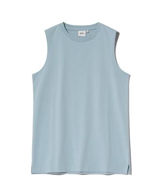 YALE [Premium Cotton] Women'S Reporter Cotton Sleeveless Blue Gray