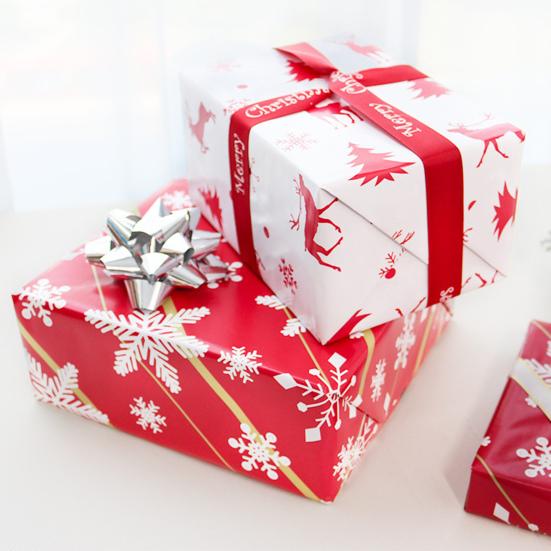 1 Rolka Dwustronny Papier do Pakowania Prezentów Świątecznych Duży Papier do Pakowania ze Wzorami Drzewka Płatka Śniegu Renifera Materiały do Pakowania Prezentów Świątecznych