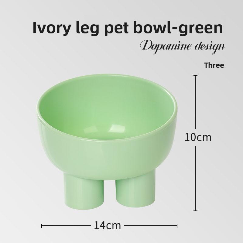 New Macaron-colored Elephant Leg Neck Guard Bowl Cat Food Bowl Cat Bowl Anti-knock Pet Bowl Food Utensils