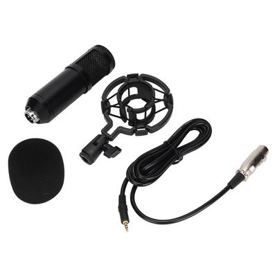 Microfono a condensatore cablato XLR a 3,5 mm Microfono professionale per registrazione broadcast con supporto antiurto per