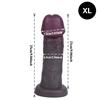 Dark Brown Realistic Silicone 30CM Dildo with Mushroom Head, Strong Suction Cup, Soft Body-Safe Silicone, Waterproof, Discreet Packaging