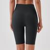 Women's Casual, Sexy And Comfortable Color Double-sided Brushed Tight High-waist Elastic Sports Fitness Five-point Yoga Pants