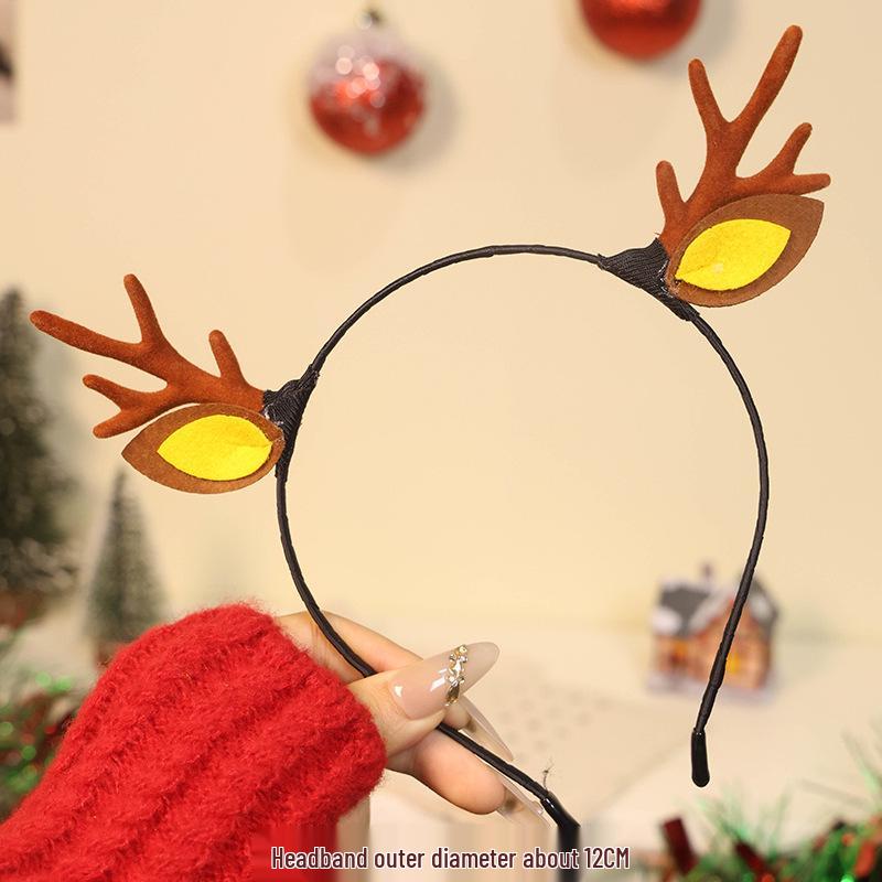2025 Christmas Antler Headband Hair Tie - Women's Holiday Hair Accessories