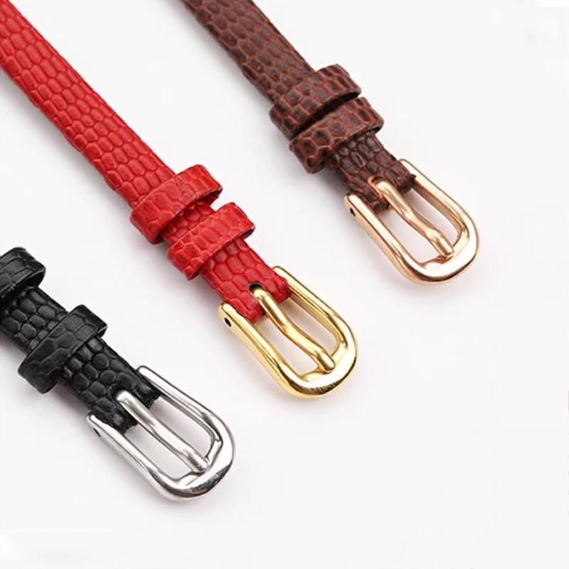 6mm 8mm 10mm 12mm 14mm 16mm Slim Genuine Watch Leather Strap Lizard Grain Women Watch Band High Quality Women Watch Band