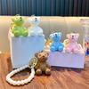 Fashionable And Cute Beaded Sitting Bear , Creative Resin Bag Decoration, Couple Key Pendant, Daily Gift Bag Charm