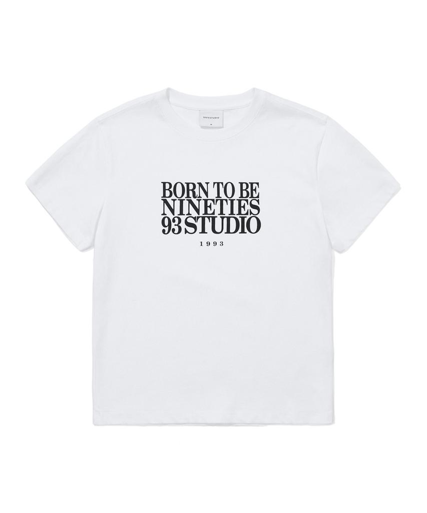 1993STUDIO Born To Be Women'S Regular Fit T-Shirt_White