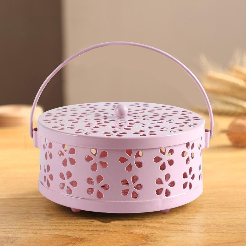 

Винтажная чугунная подставка для спирали от комаров, подставка для благовоний - Портативная железная подставка для благовоний с ручкой для кемпинга на открытом воздухе, домашнего декора