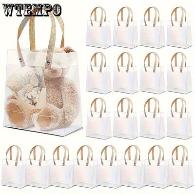 10 Stück kleine Geschenktüten mit Griff für Party, Familientag, Jahrestag, Geburtstag, Geschenk, Urlaub, Segen, Geschenkverpackung, Tasche, Hochzeit