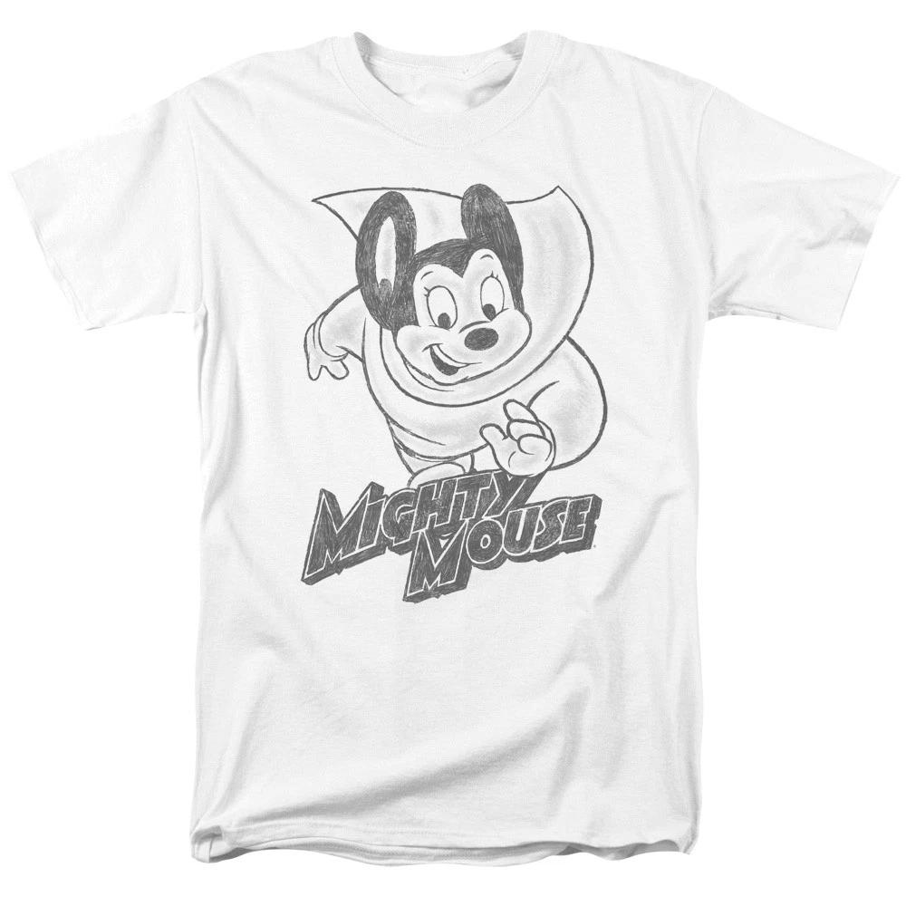 Mighty Mouse - Mighty Sketch -  Unisex Short Sleeve Children s T-shirt - White 110