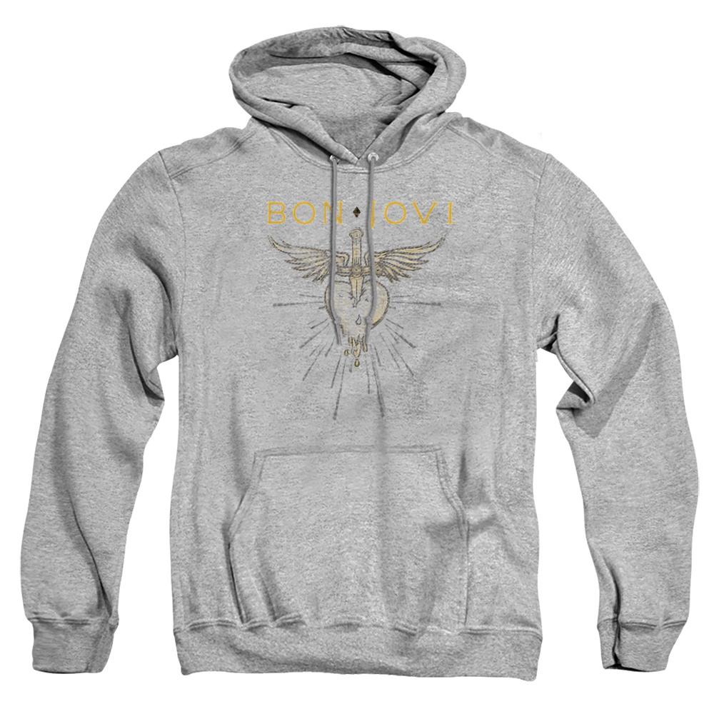Bon Jovi Unisex Adult Greatest Hits Heather Hoodie