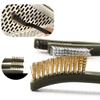 3pcs Handy Mini Metal Remove Rust Brushes Brass Cleaning Brush Polishing Cleaning Welding Slag Rust Dirt Tool Wire Brush