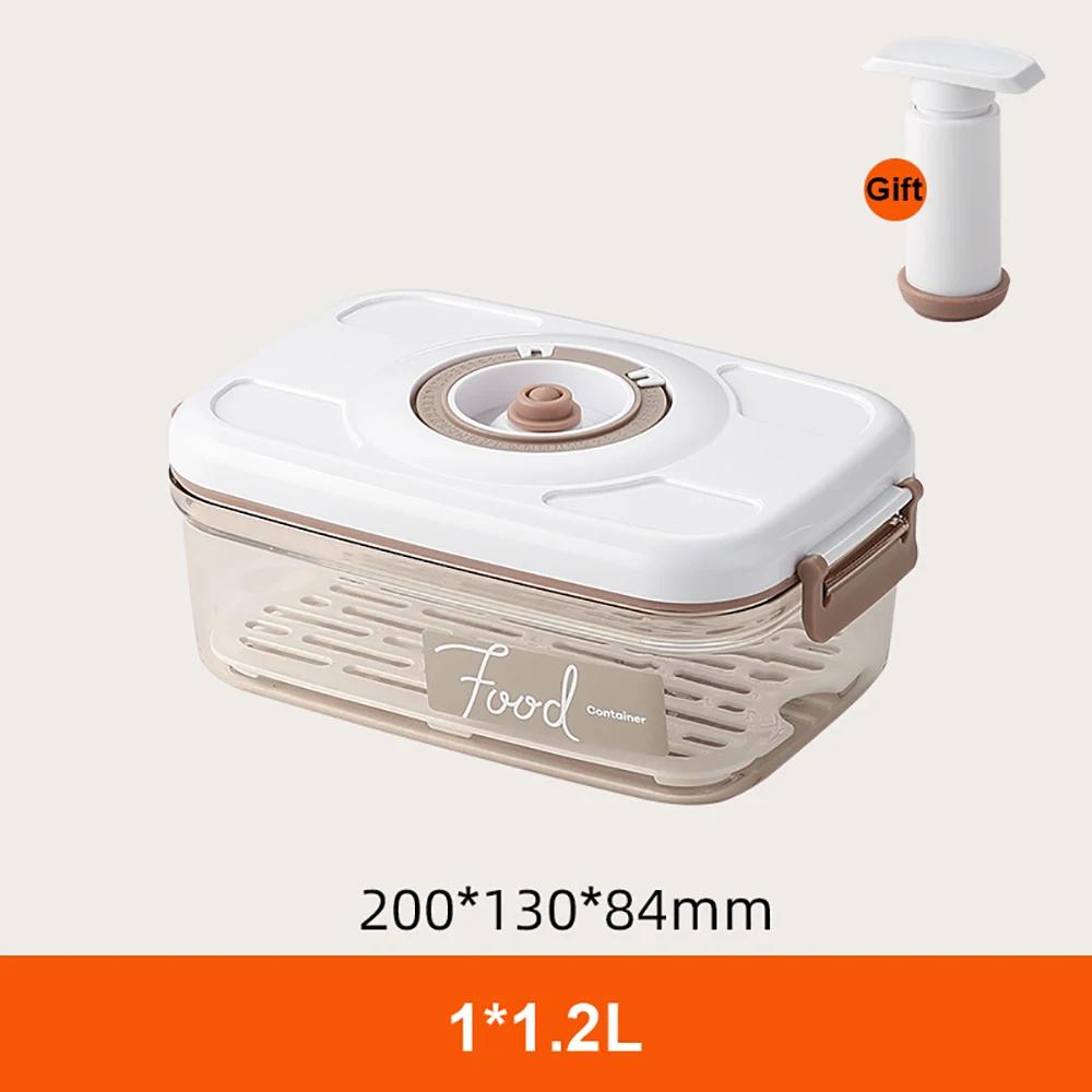 Food Storage Container Vacuum Box Large Capacity Food Dispenser for Kitchen Transparent Sealed Food Organizer Keep Lunch Fresh