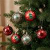 6PCS Plastic Glitter Christmas Ball Set 8cm Christmas Tree Baubles  Christmas Tree