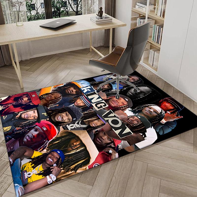 King Of The Rapper Carpet, Chair Rug,Rug for Office Bedroom Living Rooms, Doormat Decor Fan Gift Christmas Gift