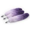 New White Pink Purple Color Fox Tail Small Medium Large Anal Plug Beads Metal Butt Plug Role Play Flirting Fetish Sex Toy Women