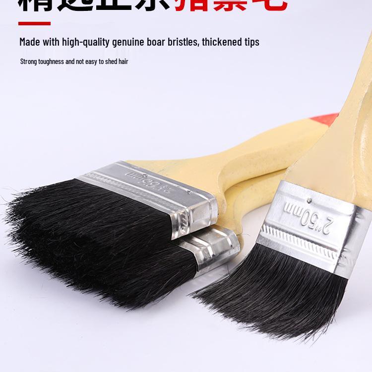 Black Pig Bristle Oil Paint Brush for Hard Hair