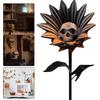 Halloween Skull Sunflower Skull Yard Signs Table Centerpieces Gothic For House Decoration Prop Ornament