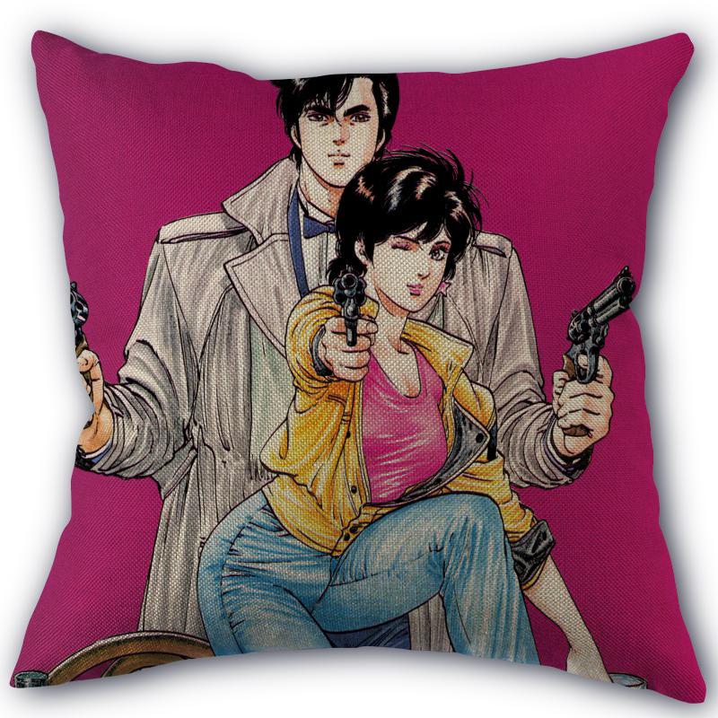 Custom Pillowcase City Hunter High Quality Home Textile Cotton Pillow Cover Wedding Decorative Pillow Cover Square 45X45cm 01-11