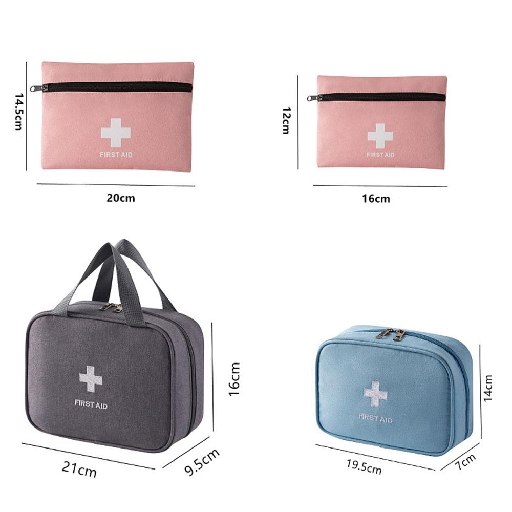 19.5 x 14 x 7cm First Aid Kit Portable Medical Emergency Bag for Home/Travel/Camping/Car Use Oxford Fabric Waterproof Storage Pouch