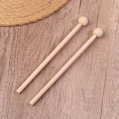 2Pcs/1Pair Wooden Percussion Hammer Drum Stick Professional Xylophone Marimba Mallet Drumsticks Percussion Parts Length 205Mm