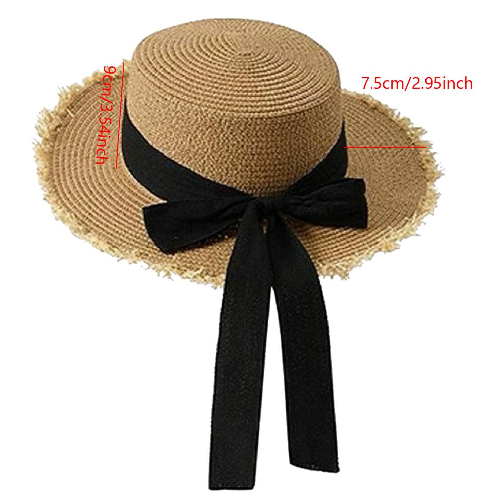

Big Brim Summer Straw Sun Hat Panama Hats Grass Knitted Gift Hat Breathable Leisure Straw Hat Beach Caps For Sun Protection