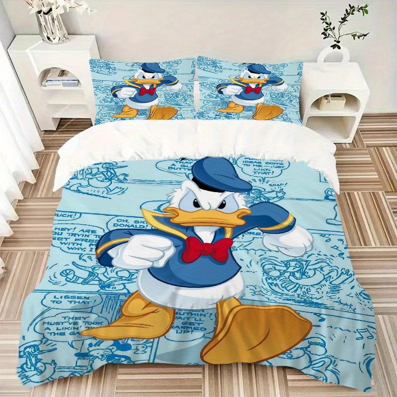 3pcs Disney Donald Duck Theme Printed Bedding Set, Soft and Comfortable Quilt Cover for Bedroom, Guest Room W023