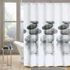 Gray Stone Shower Curtain Waterproof Mildew Proof Bath Curtain with Hanging Hooks