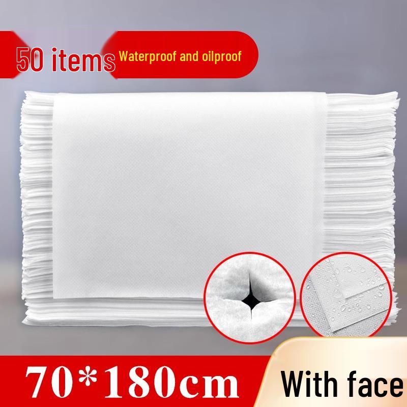 Thickened Non-Woven Disposable Bed Sheets - Breathable, Waterproof & Oil-Proof for Beauty Salons & Massage Tables