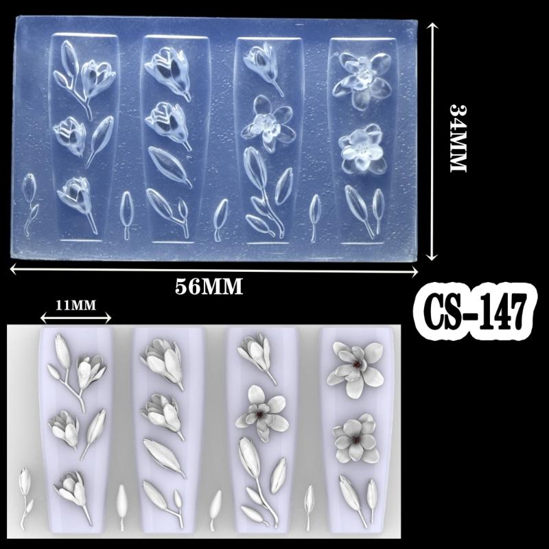 Silicone Nails Embellishment Molds Flower Theme Small Accessories Crafting Molds Suitable for Beauty Enthusiasts Present
