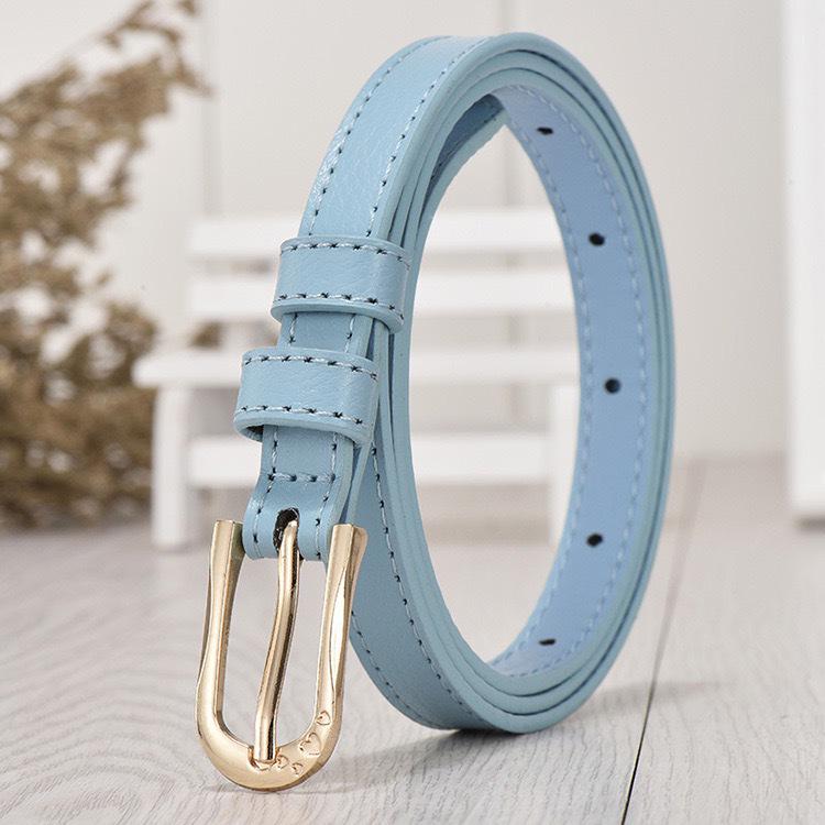 Women's Thin Leather Belt - Korean Style Decorative Waist Chain for Dresses and Pants
