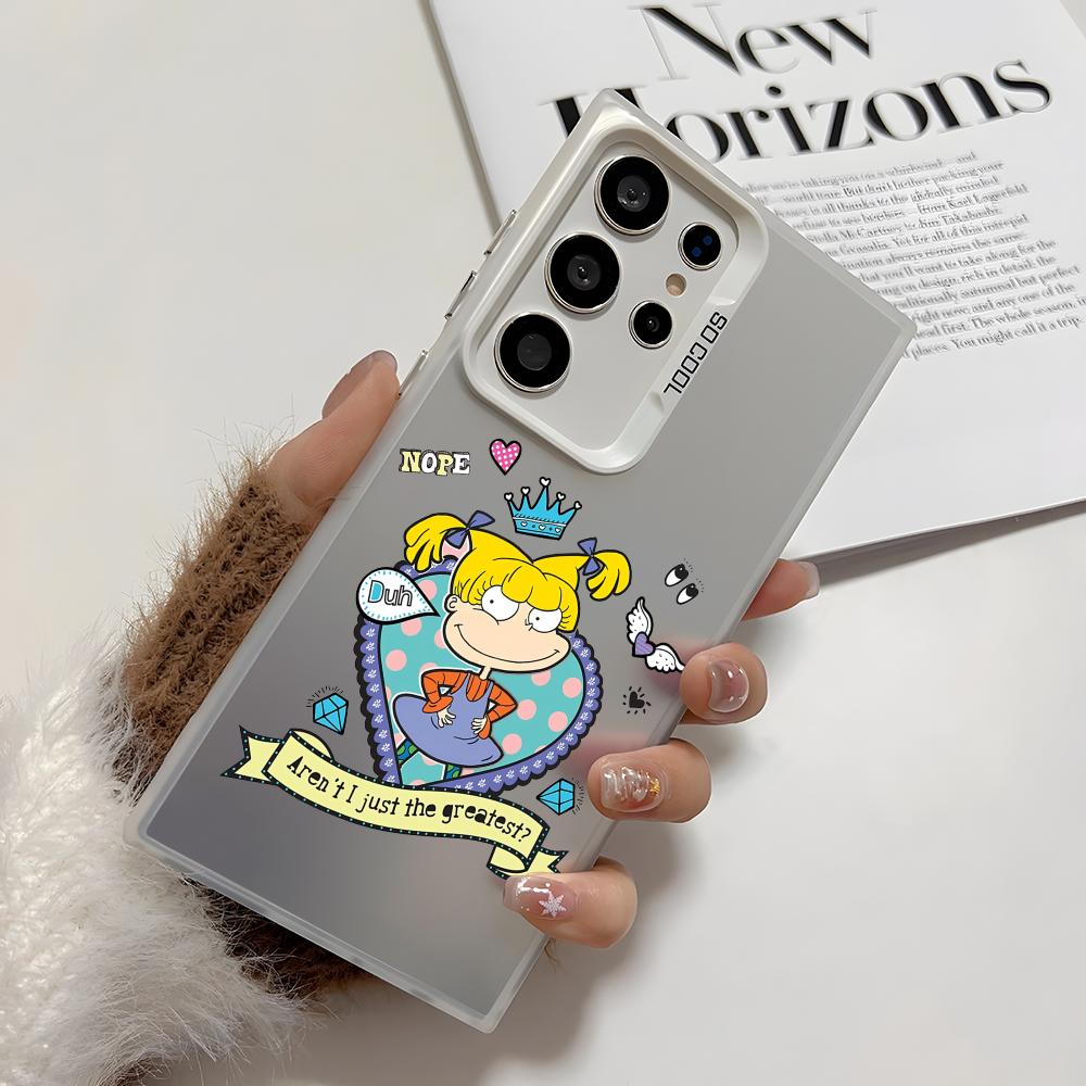

Funny R-Rugrats Angelica Phone Case For Samsung Galaxy S25 Edge S24 S23 S22 S21 S20 Ultra Funda Silicone Silver Cover Galaxy S21plus 5G