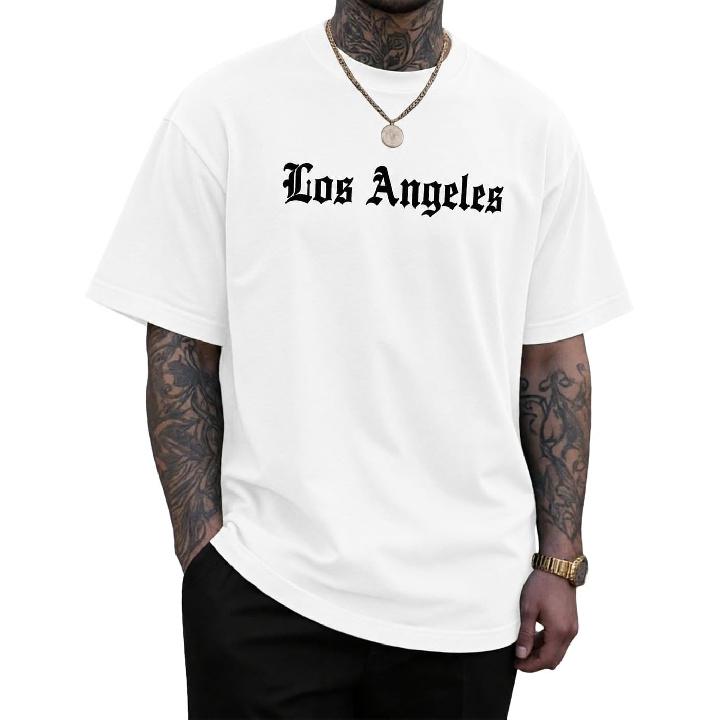 Herren Los Angeles Stadt Grafik T-Shirt Kurzarm Baumwolle LA T-Shirt