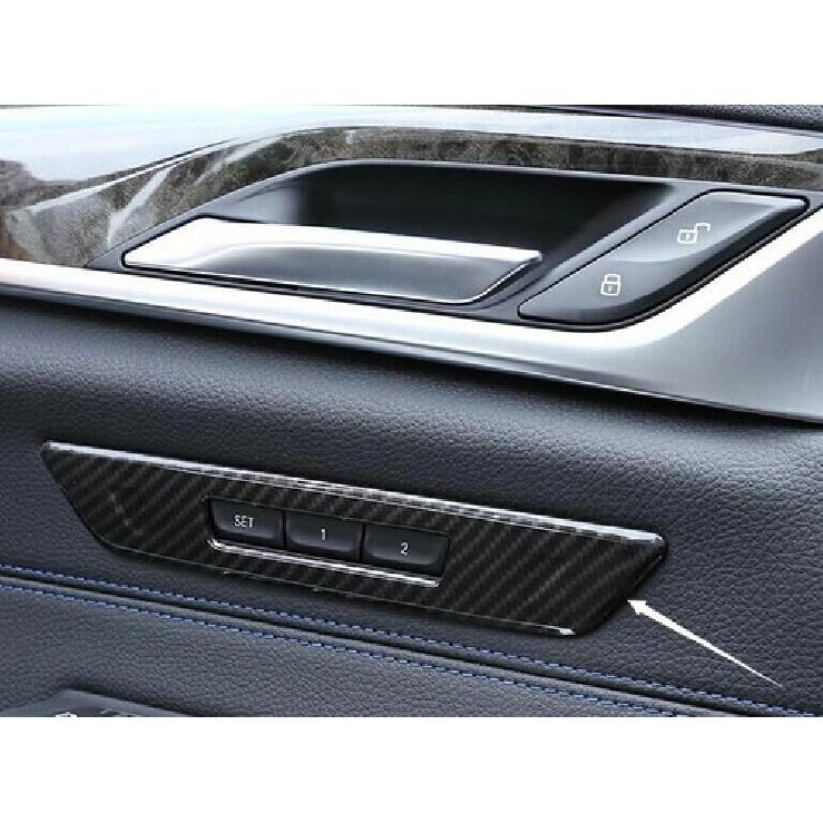 ABS Carbon Fiber Seat Memory Button Switch Cover Trim For BMW 5 Series 2018-