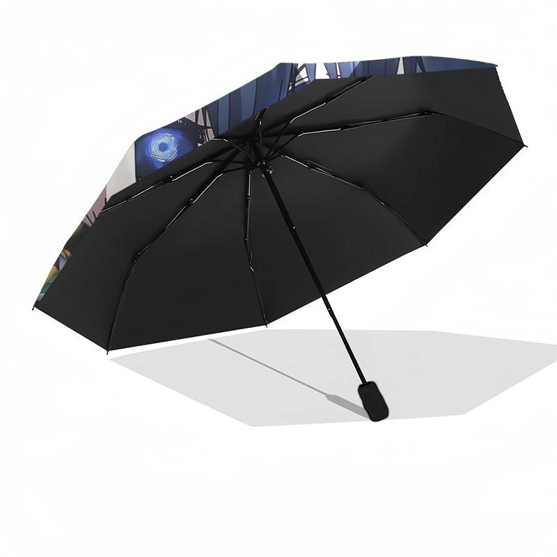 1pc Anime Character Umbrella with Automatic Opening & Closing, Foldable Design, Iron Frame, Outdoor Use, Perfect Gift for Fans, Travelers, Daily Use.W