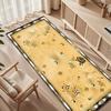 Pink Kitchen Teapot & Butterfly 100% Polyester  Kitchen Mat, Non-Slip Soft Plush Floor Mat, Sweet Floral Decorative Mat for Ki